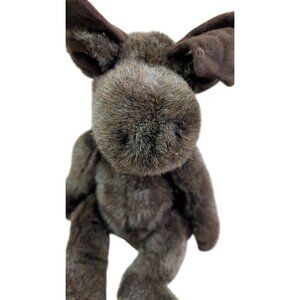 Russ Berrie Wildwood Brown Plush Moose Stuffed Animal With Floppy Ears 15"